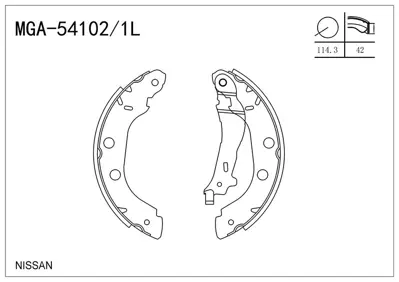 MGA 54102/1L Kampana Balata Levyelı +1mm Fıat Scudo 96 - 06 , Cıtroen Jumpy - 9569692680 9569692680
