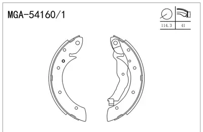 MGA 54160/1 Kampana Balata +1mm Ford Transıt T12 94 - 00 94VB2200AB 94VB2200AB