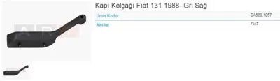 ART ART DA5001057 Kapi Kolçaği Sağ Gri Dks DA500.1057