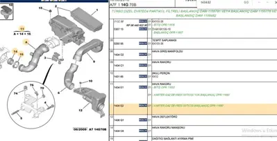 PSA PSA 1434.E2 Hava Filtre Giris Borusu Tk 1434.E2