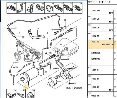 PSA PSA 1567.C4 Benzin Filtresi 156788 1567.88 156788 156788 