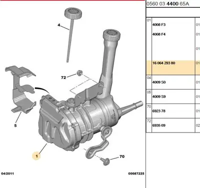 PSA PSA 1606429380 Direksiyon Pompasi PSA 1606429380