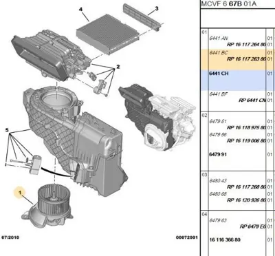 PSA PSA 1611726380 Kalorifer Motoru     Es No 6441.Bc 735567020 735567020 735567020 735567020 