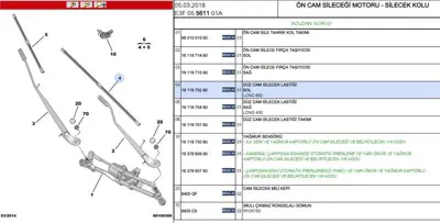 PSA PSA 1611870280 Ön Sol Silecek Süpürgesi C4 Cactus 1611870280