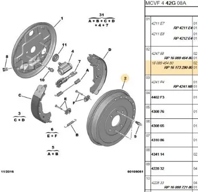 PSA PSA 1617329080 Arka Kampana PSA 1617329080