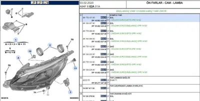 PSA PSA 1685353580 Far Sol Peugeot P2008 A94f 1685353580