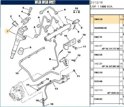PSA PSA 1984.G8 Yeni Enjektor Kutugu 1984.G8