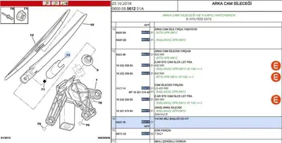 PSA PSA 6422.39 Arka Silecek Kol Kap 6422.39