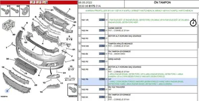 PSA PSA 7422.R6 On Tampon Izgara Citroen C4 Ii 7422.R6