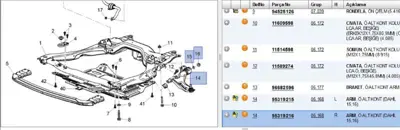 PSA PSA 95319216 Direksiyon Kontrolleri, Kontrol Kollari 95319216