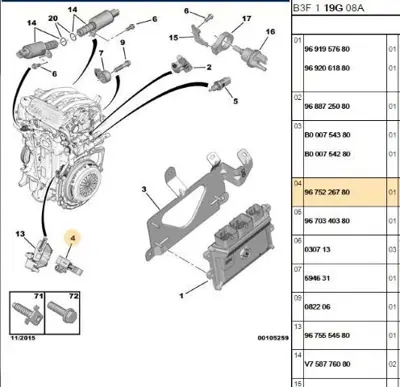 PSA PSA 9675226780 Krank Sensörü Opel Astra L 1.2 Eb2adt 9675226780