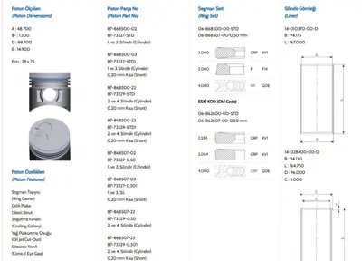 GOETZE NÜRAL 8773227STD Piston 91.10 Mm Std 1-3 Sil Hyundai Starex 2.5 Tci Kia Bongo K2500 00-02 D4bh 11258571012