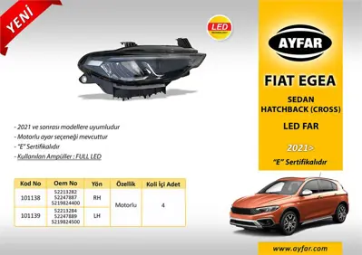 AYFAR 101138 Far Sag Full Led Fiat Egea 20- Egea Cross 20-  52213282