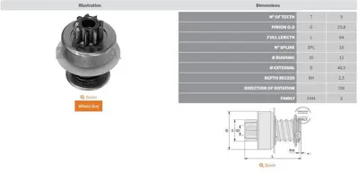 ZEN  0068 9 Dis Audi 80-100 1.6 76-86 Model 1006209400 1006209405