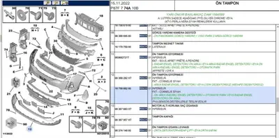 PSA 1675868280 Ön Tampon Alt Spoiler 1675868280