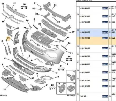 PSA 9834693380 On Far Bağlantı 9834693380