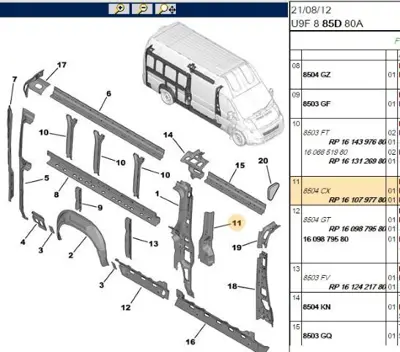 PSA 1610797780 Sağondırekıcsacı 1610797780