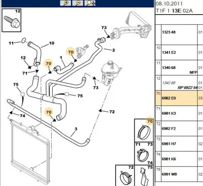 PSA 6982.E0 Metal Su Hortum Kelepçesı 6982.E0