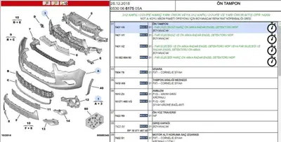 PSA 7401.VX Ön Tampon Ds4 7401.VX