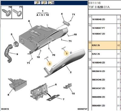 PSA 8252.25 Torpıdokapakpımı 825225