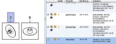 PSA 94530503 Kaput Klips Antara 4803300 94530503