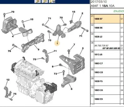 PSA 1806.97 Motor Kulak Bağlan Demiri 1806.97