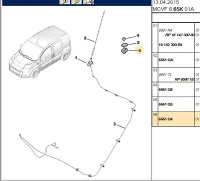 PSA 6561.Q4 Anten Dibi Bağlantısı 6561.Q4