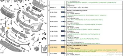 PSA 98526594XT Izgara 98526594XT