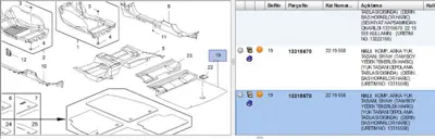 PSA 13315670 Bagaj Taban Halısı 13267256 13315670 2219510 2219558