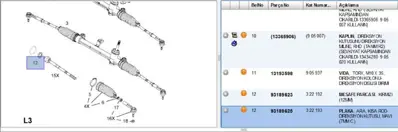 PSA 93189625 Plaka,Ara,Kısa Rod-Dıreksıyon Kutusu,Mavı (7mm C.) 322193 93189625