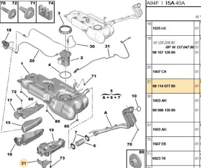 PSA 9811407780 Parçacık Filtresi Koruma Kapağı 3642134 9811407780