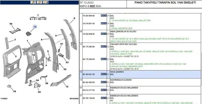 PSA 9818354180 Panel Havalandırma 9818354180