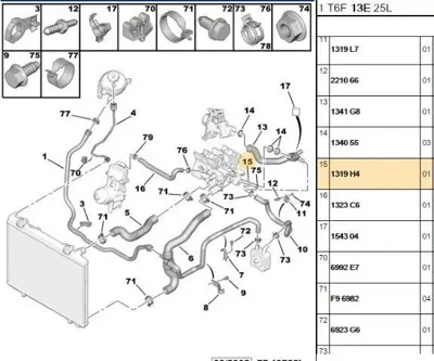 PSA 1319.H4 Hortum Bağlantı Ayağı 1319H4 3552920