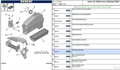 PSA 1436.V5 Hava Gırıs Borusu C3 Iıı 1436V5