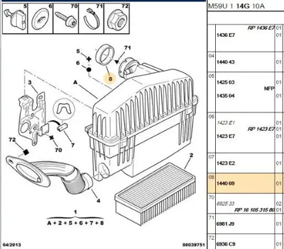 PSA 1440.09 Conta Hortum 144009
