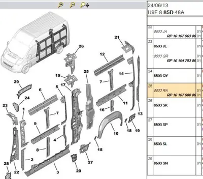 PSA 1610798080 İç Sac 1610798080