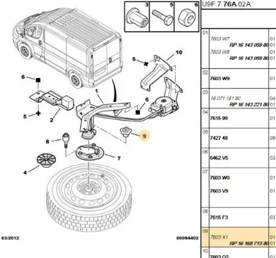 PSA 1616871380 İstepne Bağlantı Civatası 1418030 1616871380 95512750 95524537
