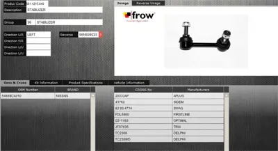 FROW 5611215040 Z Rot Stabilizer Arka Sol Nissan Murano 2005- 54668CA010 34714 N4891031 TC2309 41762 3829301 G71160 K80465 LSN457 9609222