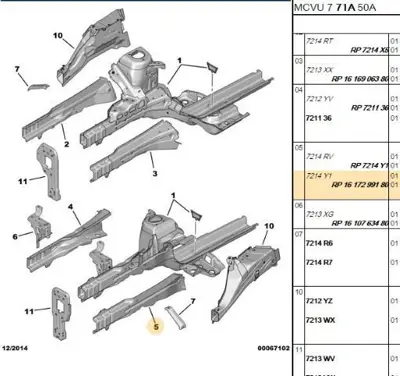 PSA 1617299180 Şase Yan Sacları 1617299180