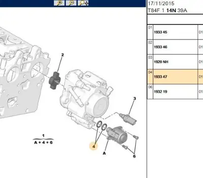 PSA 1933.47 Mazot Regülatör Contası 193347 3648417