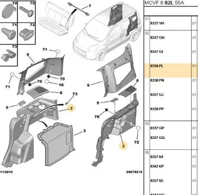 PSA 8338.PL Tavan Kaplaması 8338PL