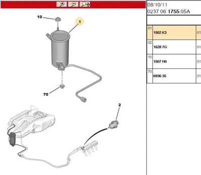 PSA 1502.K3 Kanister Depo C3 Iıı 1502K3