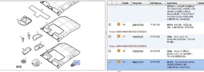PSA 90431371 Tavan Döşeme Klipsi 73 F08 CORSAC 2351943 90431371