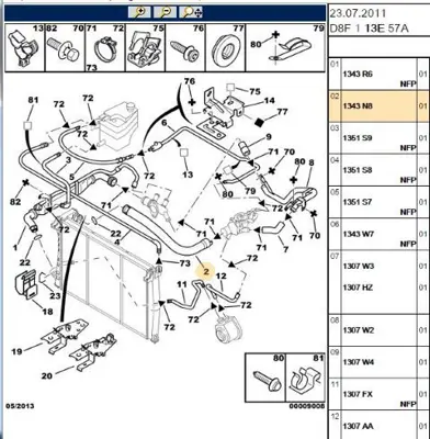 PSA 1343.N8 Radyatör  Üst Hortumu Xud9t 1.9 T 406 Xantia Xantia Ii 1343-N8
