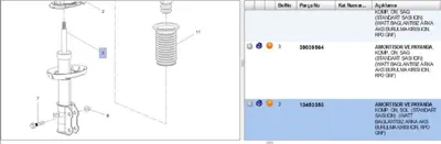 PSA 13453353 Amortisor On Sol Opel Astra K 39039568 317504 39136050 13453377 39039567 13453371 39136049 32W88A 317741 13453353