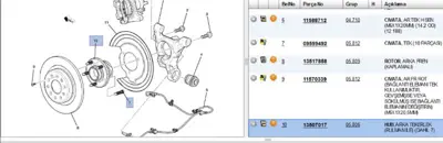 PSA 13507017 Porya Bilya Arka Insignia B 13507017 9400478 252372 WM2225 LVBW1859 763640 OPWB13017 CHA429 13526967 201892