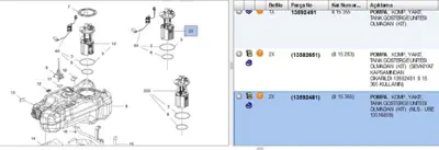 PSA 13592481 Yakit Pompasi Opel Mokka B16dt 815365 13592481 13516859 72968 7507604 815283 815365 320900842 13582651 77604 FDB2102