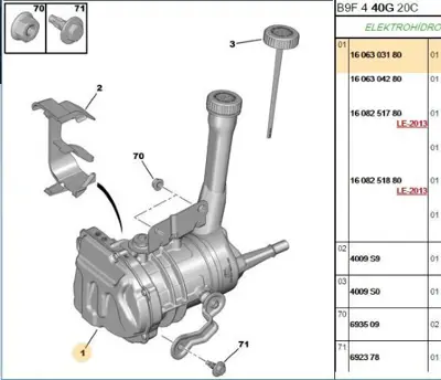 PSA 1606303180 Direksiyon Pompasi Partner/Berlingo Tepe B9 17BE113 1612799580 A5102310 9800939680 608251880 9803384280 1606303180 1629090080 1629090280 9813664780