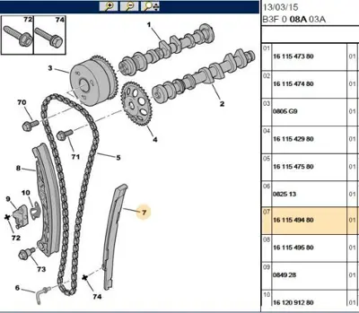 PSA 1611549480 Triger Disli Kizagi KC1104 KCD033 829C1 816K3 84928 LKTC80 1356640030 TK081102 513C5 1611549480