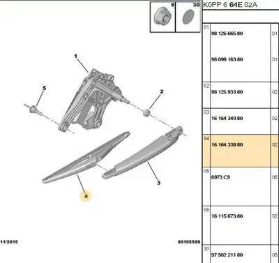 PSA 1616433880 Arka Silecek Supurges? 1698200445 28790JE20A 1616433880 6423E2 T468049 2128200945 7701410155 CWA74310AS FT93318 1686897
